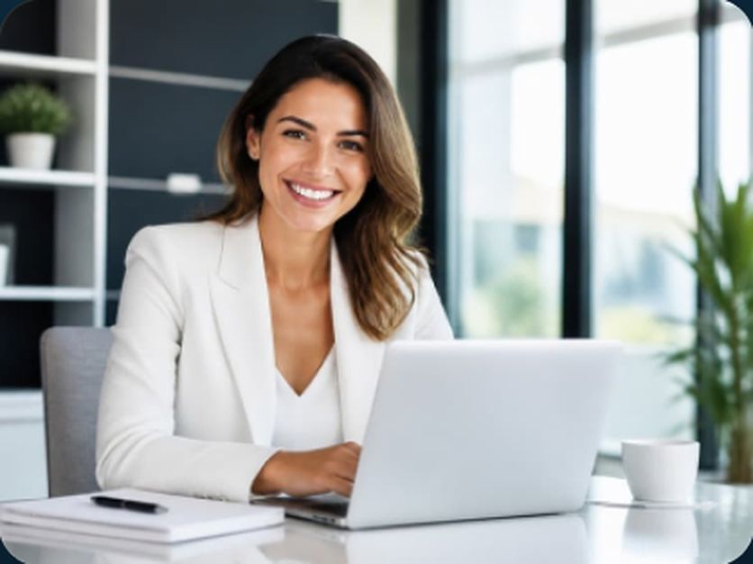 CloudBilling customer working on a laptop